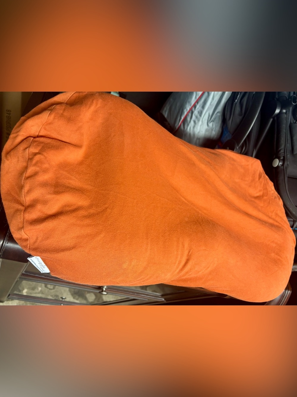 Snuggle Me Organic Rust Orange Lounger and Cover